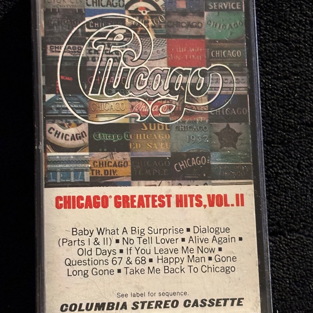 Chicago Greatest Hits Vol. II Cassette 1981